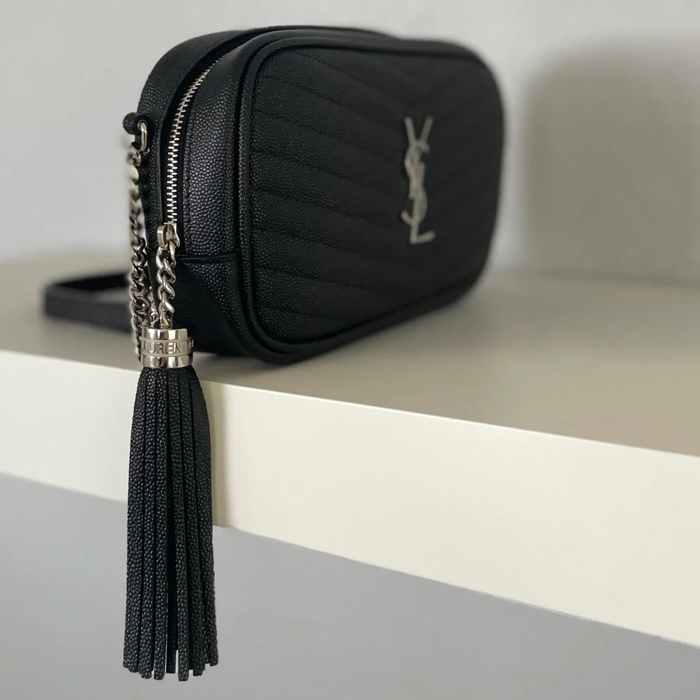 Saint Laurent mini Lou black with silver hardware - Picture 7 of 16